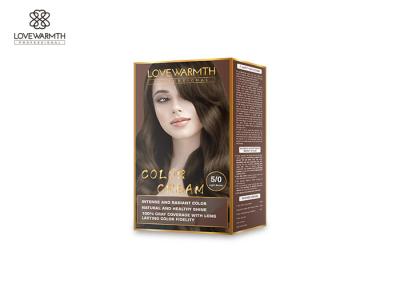 Cobertura branca/cinzenta 5,0 do jogo perfumado da cor do cabelo colore 3 anos de período da validez
