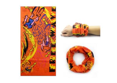 Orange Seamless Connect  Tubular Headwear Digital Printing Speed Dry Customized