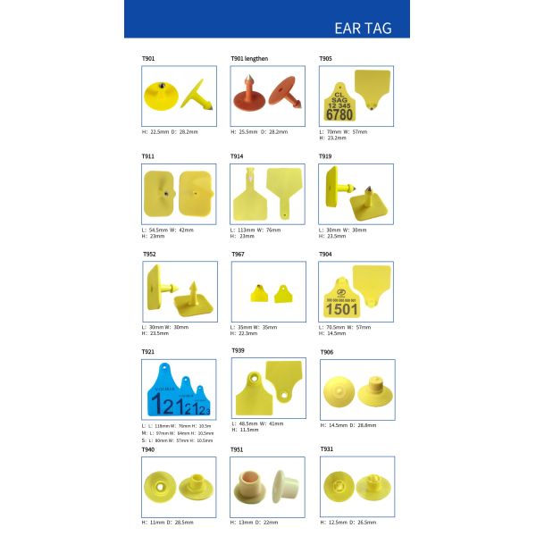 White Animal Tracking Customizable Laser Print Ear Tags Livestock Tags for Animal Identification and Tracking