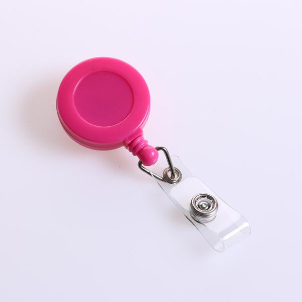 Deyi Round Retractable Plastic Badge Reel With Alligator Clip for Nurses Cute Badge Reel Office Merch