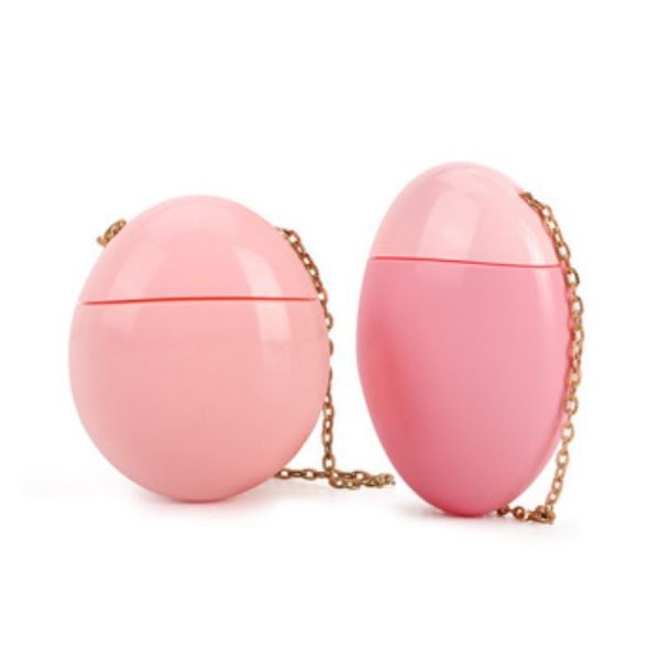 Cute Pink Egg-Shaped PET Bottle 50ml Sun Protection Serum Travel Size Packaging