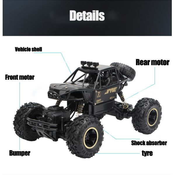 1 18 4WD Rock Crawler Elétrico Off Road Radio Remote Control Carro Monster Trucks Brinquedos