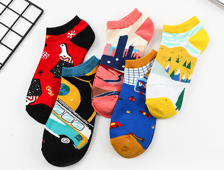 Colorful Ankle Custom Sports Socks Fashion Sport Sock Men's Ankle Socks