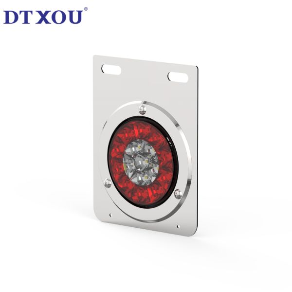 Stainless steel waterproof 4-inch circular LED bracket, semi trailer truck tail light, turn brake light