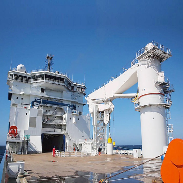 Boat Ship Loading Unloading Marine Offshore Deck Crane 8ton 9ton 12m 17m Telescopic Knuckle Boom Deck Crane