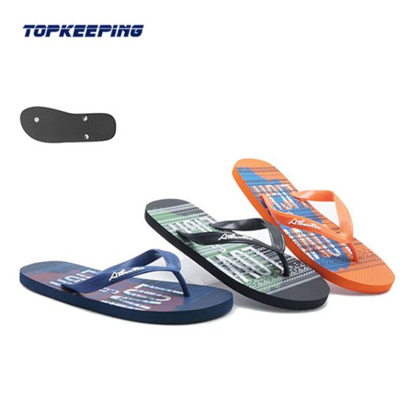 Summer Latest Fashion Beach Flip Flop Eva Sole PVC Upper Flip Flop For Man