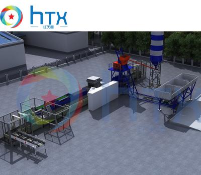 Linha de produção de pedra artificial automática com o doseador molhado do concreto de molde de Demoulding