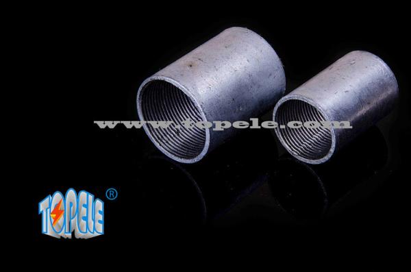 Acoplamento rígido aço revestido com zinco, acessórios de conduta IMC, acoplador elétrico galvanizado com roscas