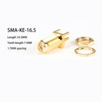 SMA-KE-16.5 Conector Feminino Revestido em Ouro Direto Para Conector de Antenna Wifi de Montagem de PCB