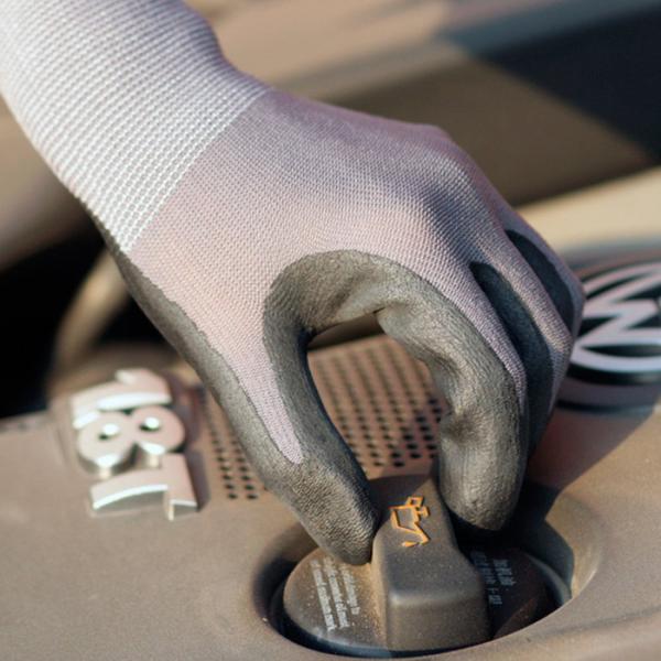 15 Gauge Seamless Knit Nitrile Coated Work Gloves For Industrial Safety Work