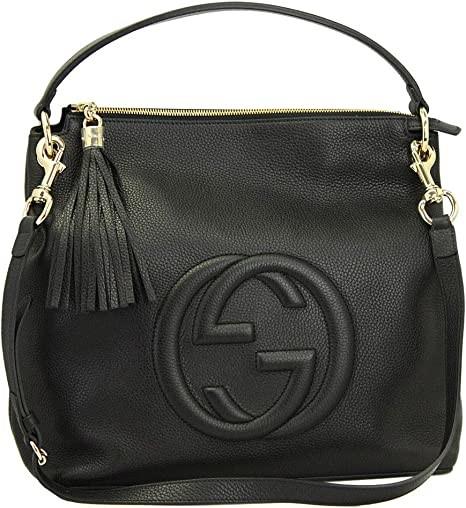 Leather Black Gucci Soho Handbag With Shoulder Strap 536194