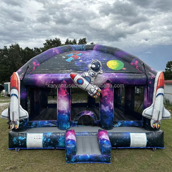 Blower Pretty Good Kids Party Astronaut Castle Spaceship Inflatable Bounce House