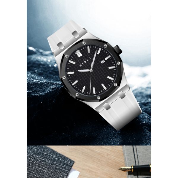 Premium Silver-white Men's Quartz Watch · 3ATM Water Resistant | Customizable Logo - OEM/ODM