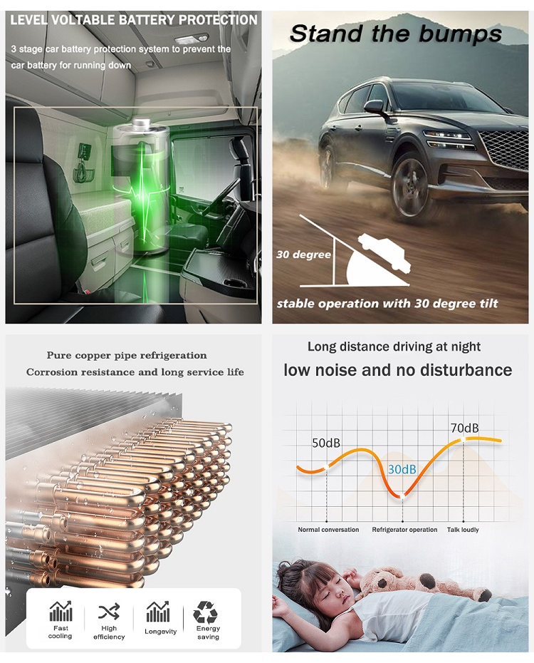 Портативный мини холодильник 2023 узкий ретро автомобильный холодильник для кемпинга на открытом воздухе Dc12/24V