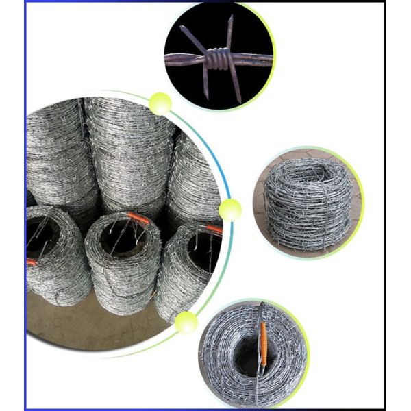 13x14 15x15 Galvanized Barbed Wire Anti Alkali Iron Wire