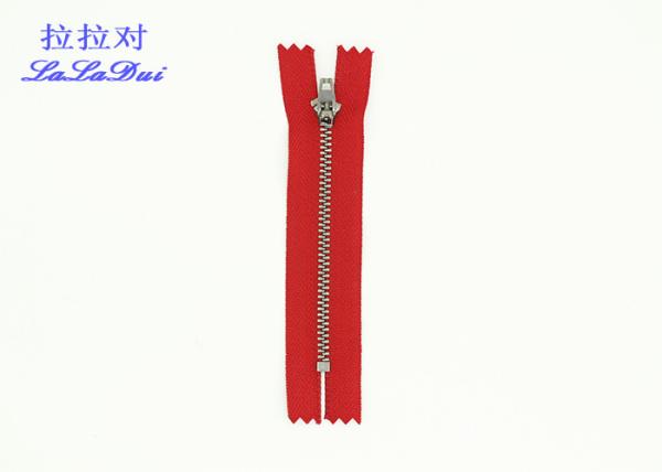 6 Inch Antique Brass Closed End Zip Red Tape Semi Auto - Lock Slider For Dress / Shoes