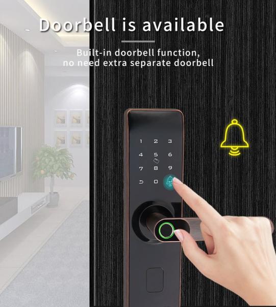 Anti Theft Intelligent Door Lock Tuya APP Zinc Alloy WiFi Gate Lock