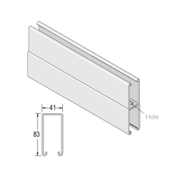 High Strength Steel Metal Slotted Channel Unistrut 41×61mm 41×81mm For Construction & Pipe Installation