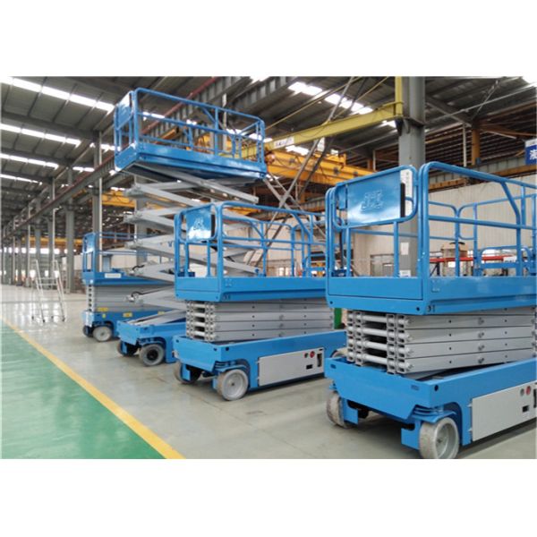 Personnel Automotive Hydraulic Scissor Lift Trolley Aerial Construction Mid Rise