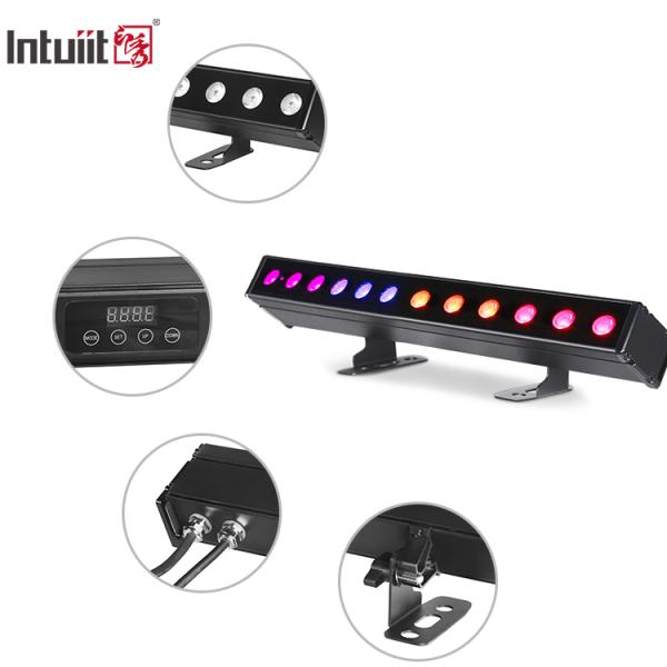 IP65 Battery Power Led Wall Washer 12pcsx2W Rgbw 4in1 Led bar Light for Outdoor