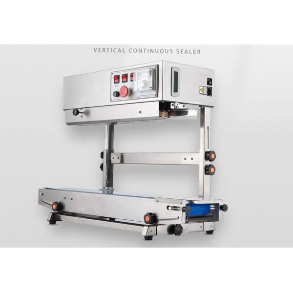SF-150LW Vertical Continuous Film Sealer with 0-13m/min Sealing Speed and 0-300℃ Temperature Range for Automatic Heat Sealing
