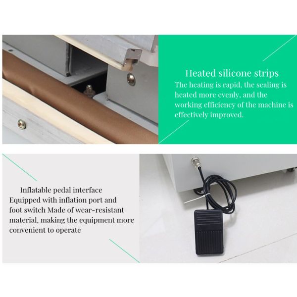 Food Packaging Bags Vertical Vacuum Sealer with Gas Flushing and Sealing Improvement