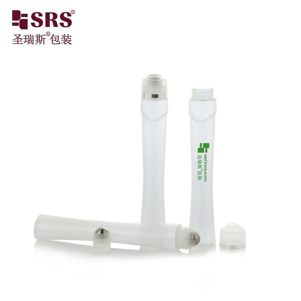 15ml PETG Roll On Bottle Stainless Steel Ball Portable Massage Container for Essential Oil