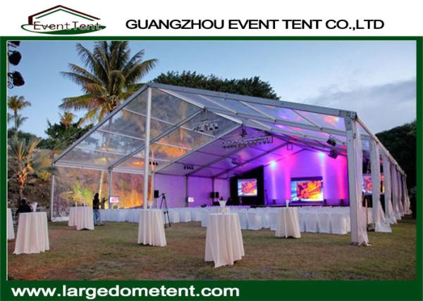 Customized Clear PVC Roof Wedding Party Tent With Glass / PVC Door