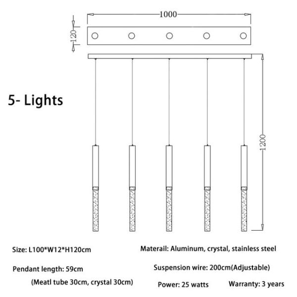 Modern Ceiling Led Chandelier Loft Staircase for Living Room Crystal Hanging Lamp(WH-NC-45)