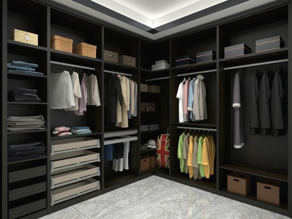 Wardrobe Closet Factory Made By Laminated Furniture Of In-Wall Storage Cabinet For Luxury House Bedroom Interior Design