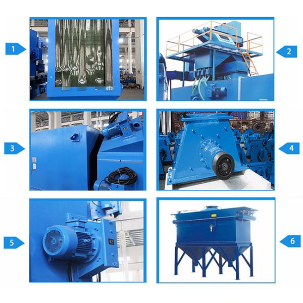 Cadena de producción del haz del tiro H del metal limpieza de voladura para el perfil de acero 800X1600m m