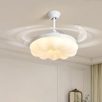Nuage moderne Lumière de ventilateur de chambre à coucher pour enfants LED à conversion de fréquence à spectre complet