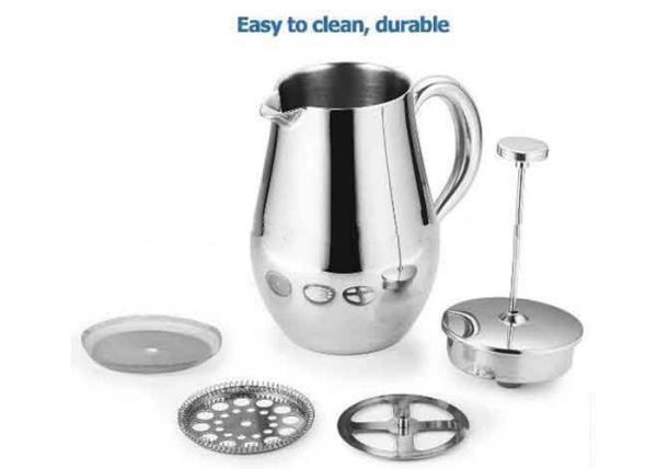 U-Bonds Ss304 8 Cup 1 Liter 34 Oz Coffee French Press Pot For Home Office 0.8mm French Coffee Pot