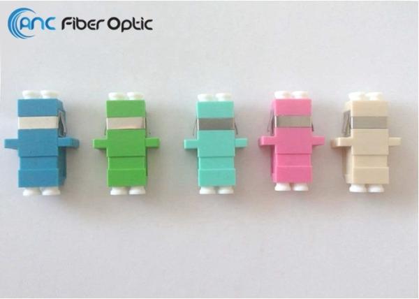 Duplex LC Fiber Optic Cable Adapter Blue Beige Green Aqua Violet Color