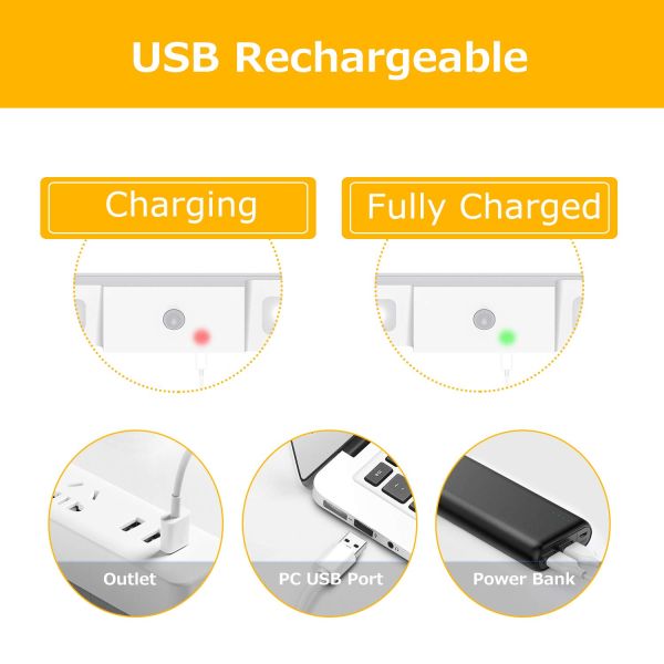 50LM 2.5W  Battery Powered Led Motion Sensor Light / Rechargeable Led Cabinet Light