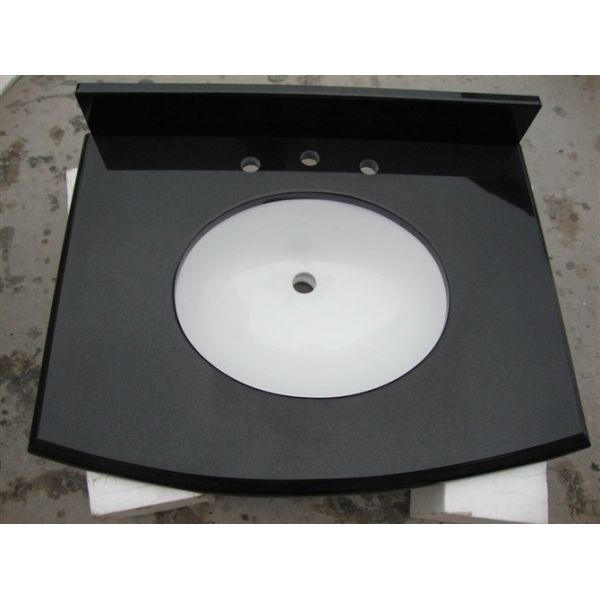 Absolute Black Solid Granite Worktops Different Edge / Thickness Optional