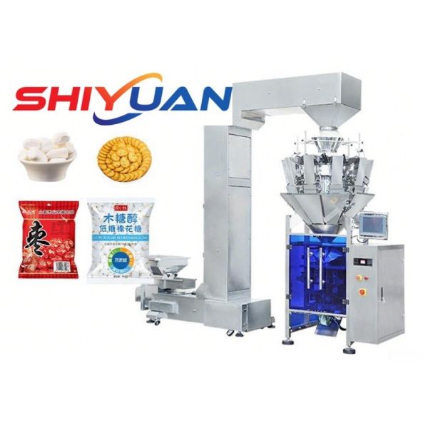 Multihead Weigher Packing Machine , 3KW Automatic Biscuit Packing Machine