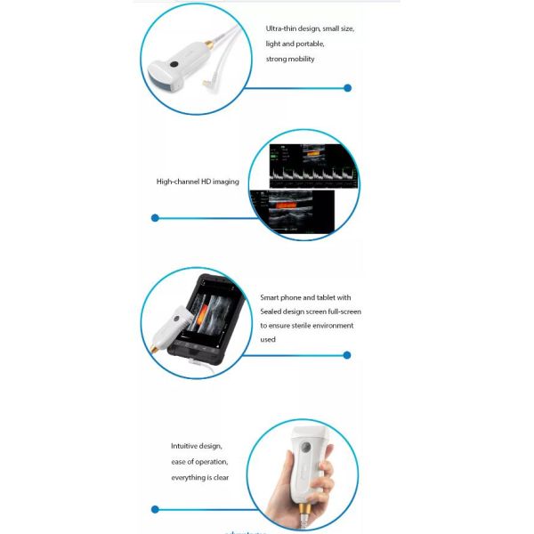 MX5 Color Doppler Ultrasound Linear Curve Probe For Pet Farm Animal And Human