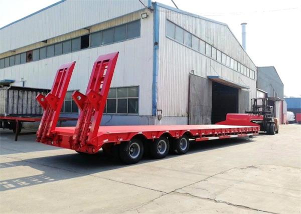 Extendable Lowboy Loader 3 Axle 80 Tons Low Bed Semi Trailer