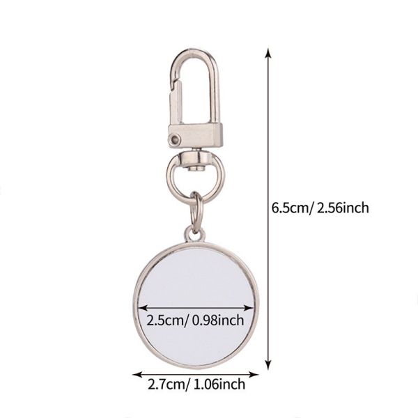 Promotion Gift Heart Keychains Gold Sublimation Metal Charm Heart Keychains