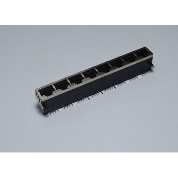90 Degree Side Entry RJ45 Multiple Port Connectors 8 Port Network Jack Panel Mount