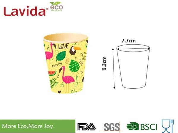 OEM ODM Decal Printing Bamboo Fibre Eco Cup Coffee Mug Shatter Proof Easy Cleaning