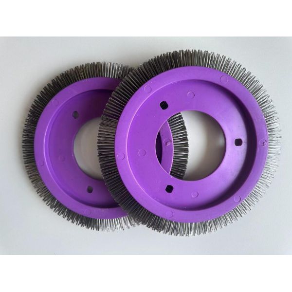 Stenter Machine Parts LK Finishing Machine Brush Wheel Purple Plastic Body Stainless Steel Hair