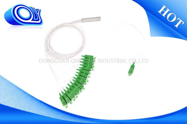 1X8 PLC Steel Tube G657A Fiber 0.9mm SM MM Passive Optical Splitter SGS Approval