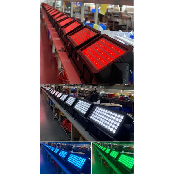 Outdoor 60x10W LED IP65 RGBW Wall Wash Washer Stage Flood Architecture Building City Color Light