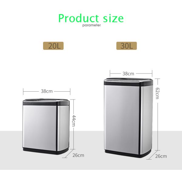 30l Large Classified Smart Automatic Bathroom Sensor Trash Can Electric Trash Can