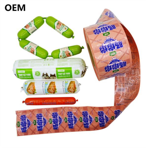 Low Price Wholesale Sausage Packaging Casings with Flexography Printing and Colorful Plastic Casings