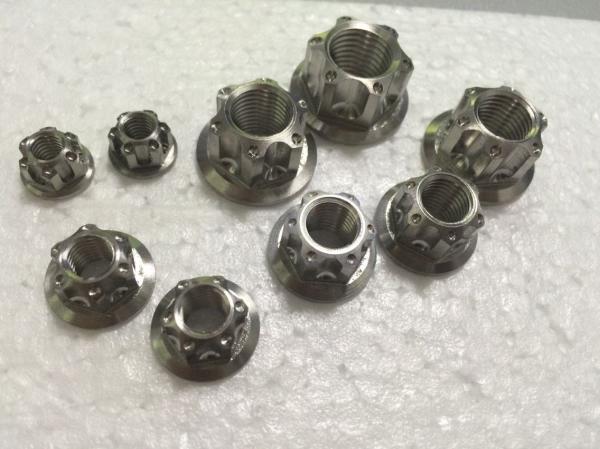 Sprocket Nut Titanium Motorcycle Parts Bi Hex 12 Point Flange Nut Grade 5