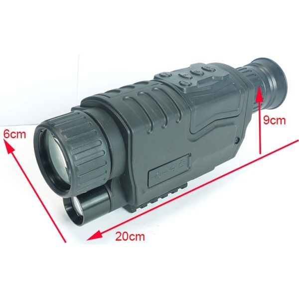 Infrared Hunting Night Vision Monocular Telescope Sports Black Color 200 X 60 X 90mm