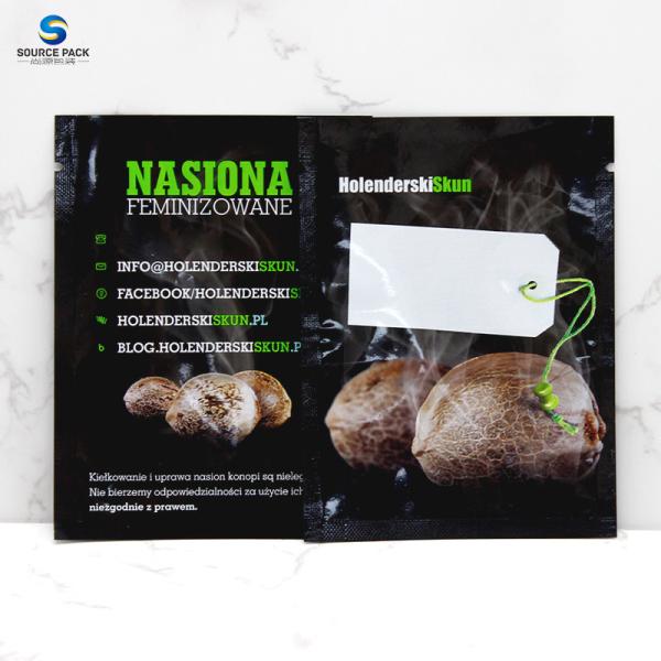 Plastic Custom Weed Packaging Heat Sealing Smell Proof Zipper